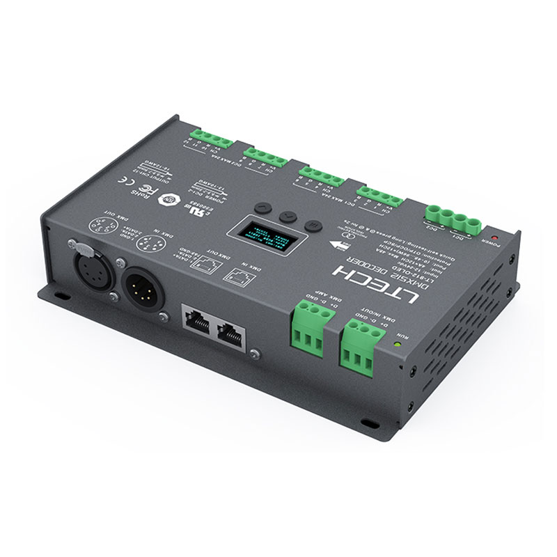 12CH CV LED DMX Decoder LT-912-OLED
